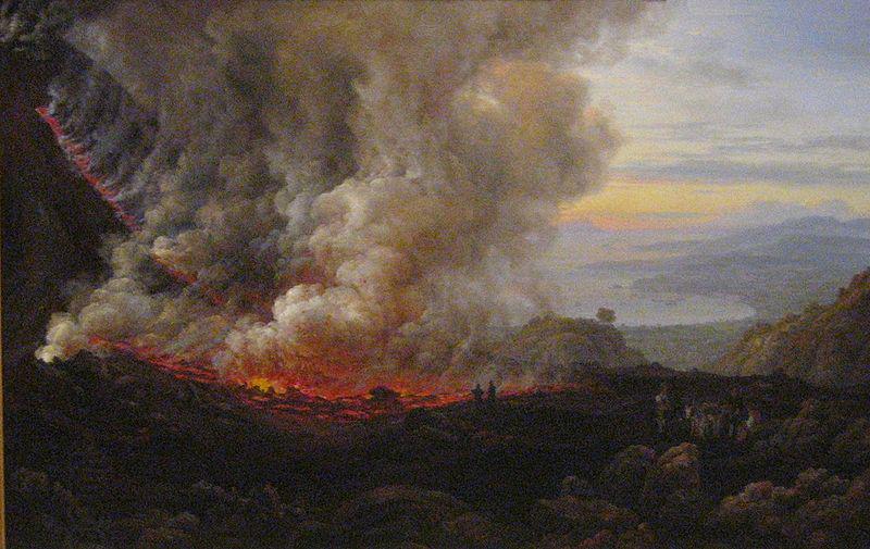 unknow artist The Eruption of Vesuvius oil painting picture